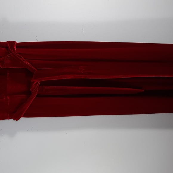 NWT ALEX MARIE CRIMSON BETH VELVET JUMPSUIT SZ 4 - Picture 3 of 14